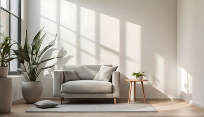 modern minimalist living room corner