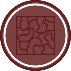 Camouflage Vector Line Double Circle Maroon