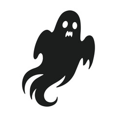 A Halloween ghost silhouette vector