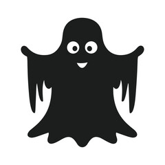 A Halloween ghost silhouette vector