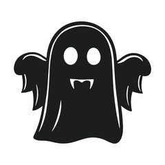 A Halloween ghost silhouette vector