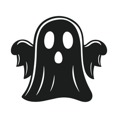 A Halloween ghost silhouette vector