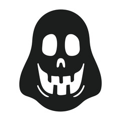 A Halloween ghost silhouette vector