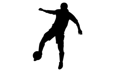 silhouette of Soccer player illustration