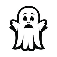 Fototapeta premium A Halloween ghost silhouette vector