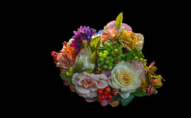 flower isolated on black