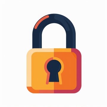 Secure Website Concept - Lock or Security Icon Illustration on White Background