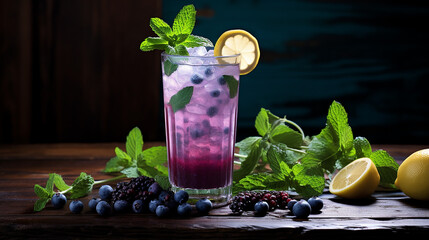 blueberry and mint refresher drink