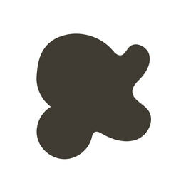Neutral abstract shapes blob vector decoration