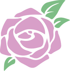 単色/バラ/花/素材/イラスト/かわいい/ピンク