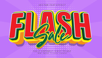 3d editable flash sale text effect, promotion style text effect template