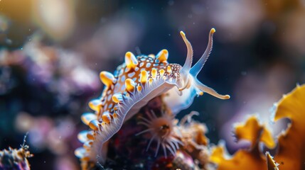 Fototapeta premium Sea Slug in Underwater World - Nature Photography Wallpaper