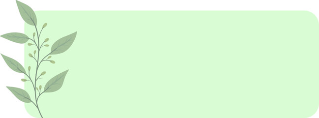 Obraz premium Nature Background Leaf Text Box Header Leaves Rectangle Label 