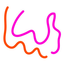 Pink orange squiggly lines abstract vectors background 