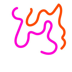 Pink orange squiggly lines abstract vectors background 
