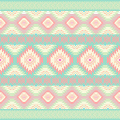 Navajo tribal vector seamless pattern. Native American ornament. Ethnic South Western decor style. Boho geometric ornament. Vector seamless pattern. Mexican blanket, rug. Woven carpet.