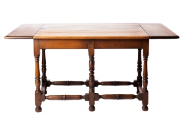 Classic Gate Leg Table with Folding Leaves isolated on transparent background