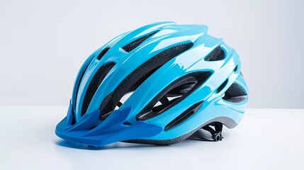 Fototapeta premium Children's bicycle helmet, isolated against a white background, with space for copy