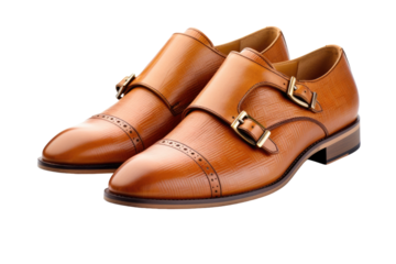 Modern Monk Strap Shoes with Sleek Design isolated on transparent background