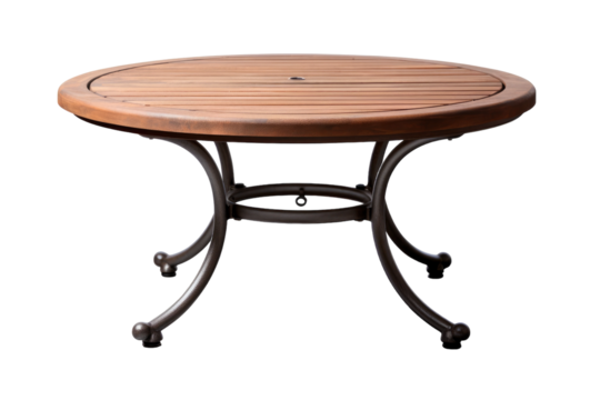 Stylish Outdoor Patio Table isolated on transparent background