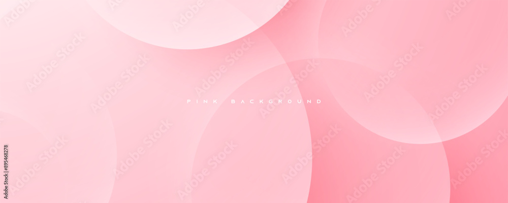 Poster pink abstract background design circles shape decorative vector