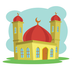 mosque illustration vector art