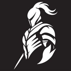 warrior silhouette with a futuristic touch