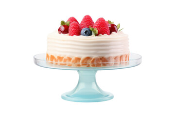 Clear Plastic Cake Stand with Minimalist Design isolated on transparent background