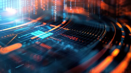 close-up view of an elegant, high-resolution financial magazine cover focusing on the future of capital markets, with abstract designs