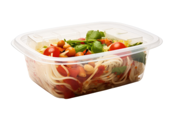 Durable Plastic Food Container with Secure Snap-Lock Lid and Airtight Seal isolated on transparent background