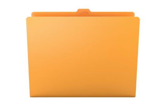 Transparent Plastic Folder with Minimalist Design and Reinforced Edges isolated on transparent background