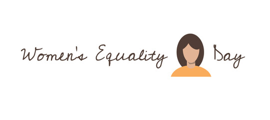 Women's equality day card. vector illustration