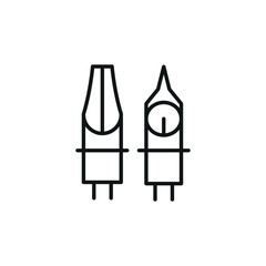Tattoo needle icon. Simple tattoo needle icon for social media, app, and web design. Vector illustration.