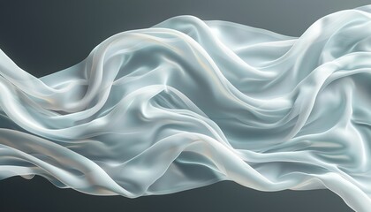 Fototapeta premium white cloth fabric textile wind silk wave background 