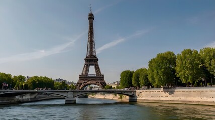 Obraz premium La tour Eiffel dcore des anneaux olympiques clbre logo