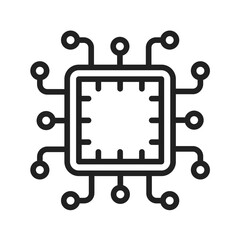 Processor icon vector image. Suitable for mobile application web application and print media.