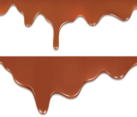 Chocolate splashes, pouring's and drops set