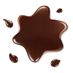 Chocolate splashes, pouring's and drops set