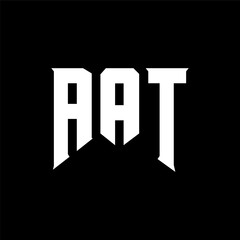 AAT letter logo design for technology company. AAT logo design black and white color combination. AAT logo, AAT vector, AAT design, AAT icon, AAT alphabet. AAT typography logo design.