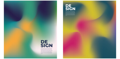 Colorful abstract liquid and fluid shape for banner and brochure design