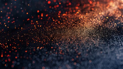 Glowing amber and crimson flecks on a midnight navy field with a gradient creating a warm shimmer Ideal for cozy atmospheres or intimate event themes