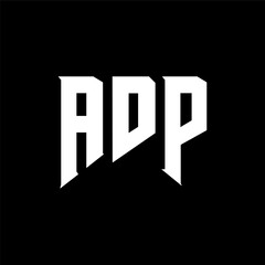 ADP letter logo design for technology company. ADP logo design black and white color combination. ADP logo, ADP vector, ADP design, ADP icon, ADP alphabet. ADP typography logo design.
