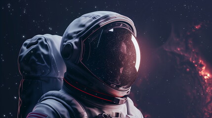 astronaut on space
