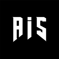 Fototapeta premium AIS letter logo design for technology company. AIS logo design black and white color combination. AIS logo, AIS vector, AIS design, AIS icon, AIS alphabet. AIS typography logo design.