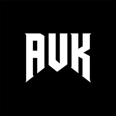 AUK letter logo design for technology company. AUK logo design black and white color combination. AUK logo, AUK vector, AUK design, AUK icon, AUK alphabet. AUK typography logo design.