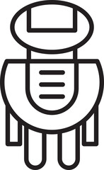 Robot Character Line Art