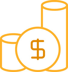Pile of Dollar Coins Icon