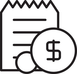 Dollar Bill and Coin Icon

