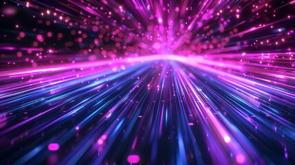 Naklejka premium Abstract background with pink and blue light streaks creating a dynamic technology effect