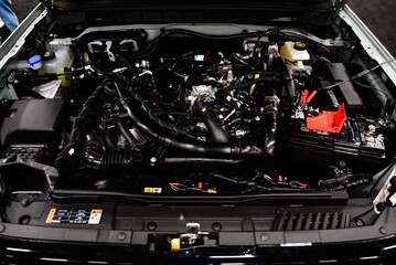 Modern Car Engine Bay Close-Up